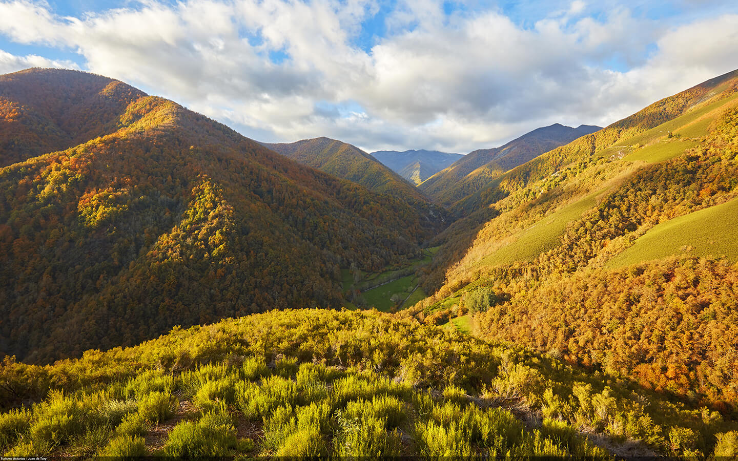 Vistes vall de Moal des del mirador del pic Sant Lluís - Centro d'Interpretació de Muniellos.